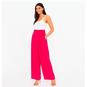 Choosy Wide Leg Pants Sz-2 Magenta with Belt NWT